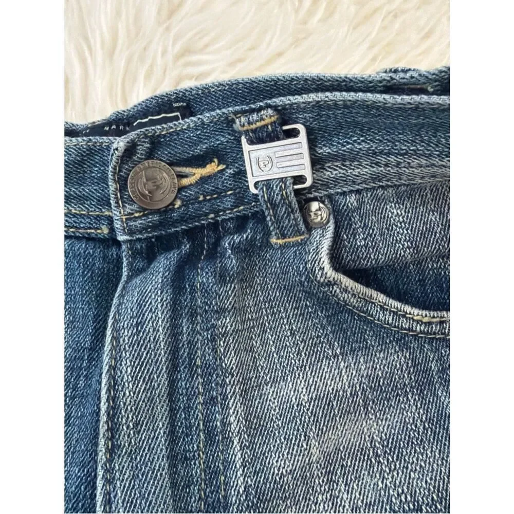 Phat Farm Women’s Washed Blue Denim Shorts Size 6